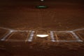 Baseball Homeplate Batter Box Chalk Line Brown Clay Dirt