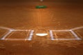 Baseball Homeplate Batter Box Chalk Line Brown Clay Dirt Royalty Free Stock Photo