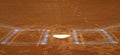 Baseball Homeplate Batter Box Chalk Line Brown Clay Dirt