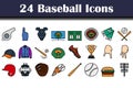 Baseball Icon Set Royalty Free Stock Photo