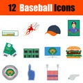 Baseball icon set Royalty Free Stock Photo