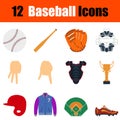 Baseball icon set Royalty Free Stock Photo