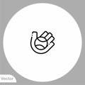 Baseball vector icon sign symbol Royalty Free Stock Photo