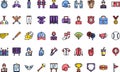 Baseball icons High-Quality Vector Icons Collection with Editable Stroke. Ideal for Professional and Creative Projects. Royalty Free Stock Photo