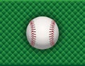 Baseball Illustration on a Green Checkered Background