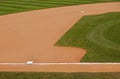 Baseball infield grass dirt bases Royalty Free Stock Photo