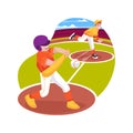 Baseball isolated cartoon vector illustration. Royalty Free Stock Photo