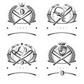 Baseball label and icon set. Collection icons baseball. Vector Royalty Free Stock Photo