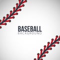 Baseball lace background on a white background. Vector illustration.