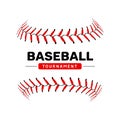 Baseball lace ball illustration isolated symbol. Vector baseball background sport design Royalty Free Stock Photo