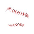 Baseball lace ball illustration isolated symbol. Vector baseball background sport design Royalty Free Stock Photo