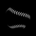 Baseball lace ball illustration isolated symbol. Vector baseball background sport design Royalty Free Stock Photo
