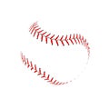 Baseball lace ball illustration isolated symbol. Vector baseball background sport design Royalty Free Stock Photo