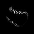 Baseball lace ball illustration isolated symbol. Vector baseball background sport design Royalty Free Stock Photo