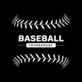 Baseball lace ball illustration isolated symbol. Vector baseball background sport design Royalty Free Stock Photo