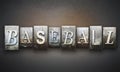Baseball Letterpress Royalty Free Stock Photo