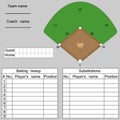 Baseball lineup Royalty Free Stock Photo