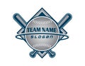 Baseball logo on white background