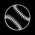 Baseball - minimalist and simple silhouette - vector illustration