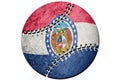 Baseball Missouri state flag. Missouri flag background Baseball Royalty Free Stock Photo