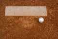 Baseball near the Pitchers Mound