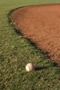 Baseball in the outfield