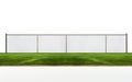 Baseball Outfield Fence against Pure White Royalty Free Stock Photo