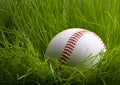 Baseball over young grass background Royalty Free Stock Photo