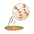Flying Baseball Royalty Free Stock Photo