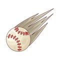 Flying Baseball Royalty Free Stock Photo