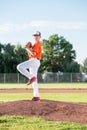 Teen Pitcher on Baseball Mound Royalty Free Stock Photo