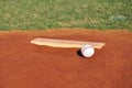 Baseball on the Pitcher's Mound Royalty Free Stock Photo