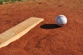 Baseball on the Pitcher's Mound Royalty Free Stock Photo