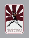 Baseball pitcher vector