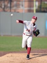 Baseball pitcher warming in the bullpen - Royalty Free Stock Photo