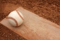 Baseball on the Pitchers Mound Royalty Free Stock Photo