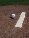 Baseball and Pitchers Mound Royalty Free Stock Photo