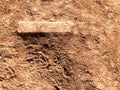 Baseball Pitchers mound with rubber Royalty Free Stock Photo