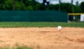 Baseball on pitchers mound spring training