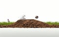 Baseball Pitching Mound on White Background Royalty Free Stock Photo