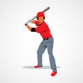 Baseball player ball Royalty Free Stock Photo