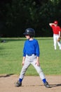 Baseball player on base, Royalty Free Stock Photo