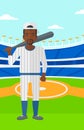Baseball player with bat. Royalty Free Stock Photo