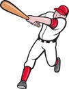 Baseball player batting cartoon Royalty Free Stock Photo