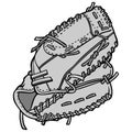 Baseball Player Glove Illustration Royalty Free Stock Photo