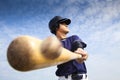 Baseball player hitting Royalty Free Stock Photo