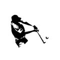 Baseball player, batter. Vector baseball logo. Isolated vector silhouette Royalty Free Stock Photo
