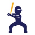 Baseball player icon. Vector illustration decorative design Royalty Free Stock Photo