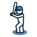 Baseball player icon. Vector illustration decorative design Royalty Free Stock Photo