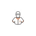 Baseball player icon. Vector illustration decorative design Royalty Free Stock Photo
